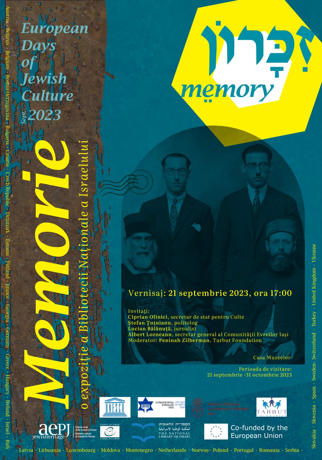 Memorie, o expoziție concepută de Biblioteca Națională a Israelului